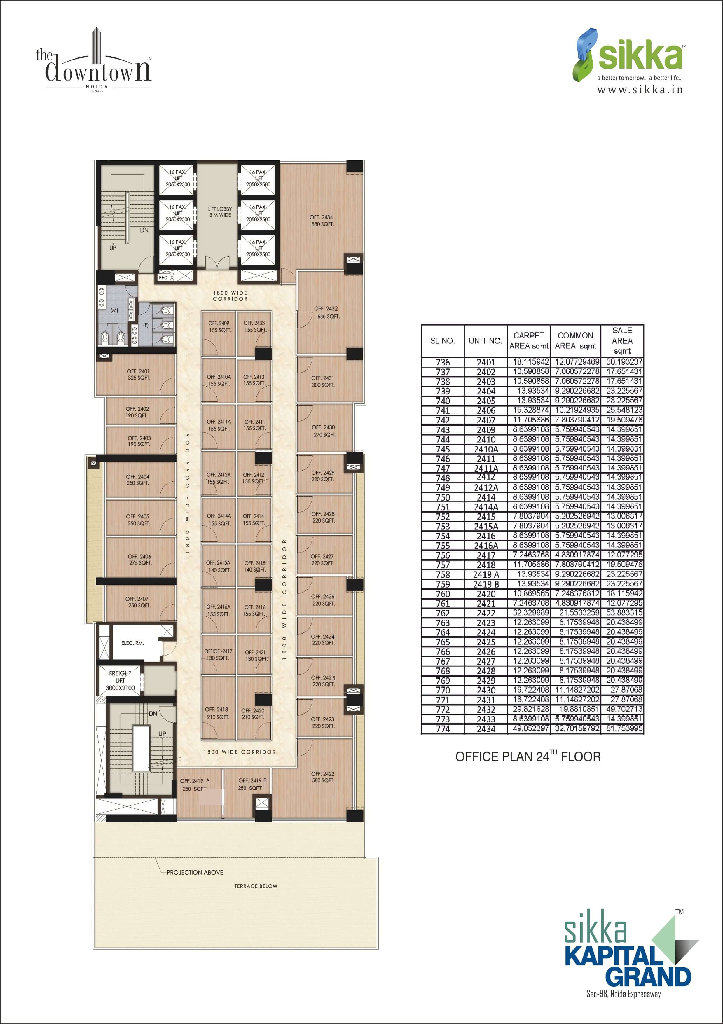 Kapital Grand - Office Plan 24th Floor