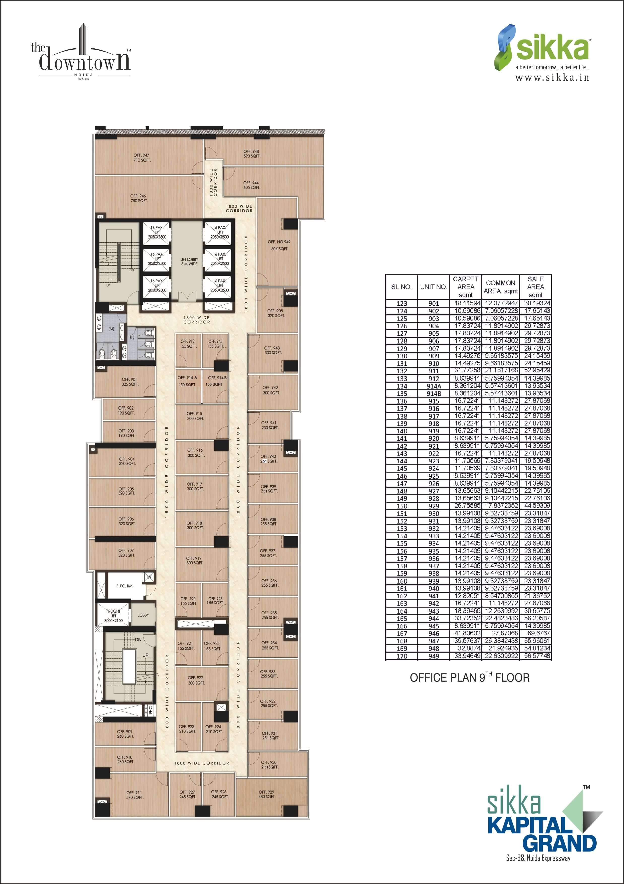 Kapital Grand - Office Plan 9th Floor