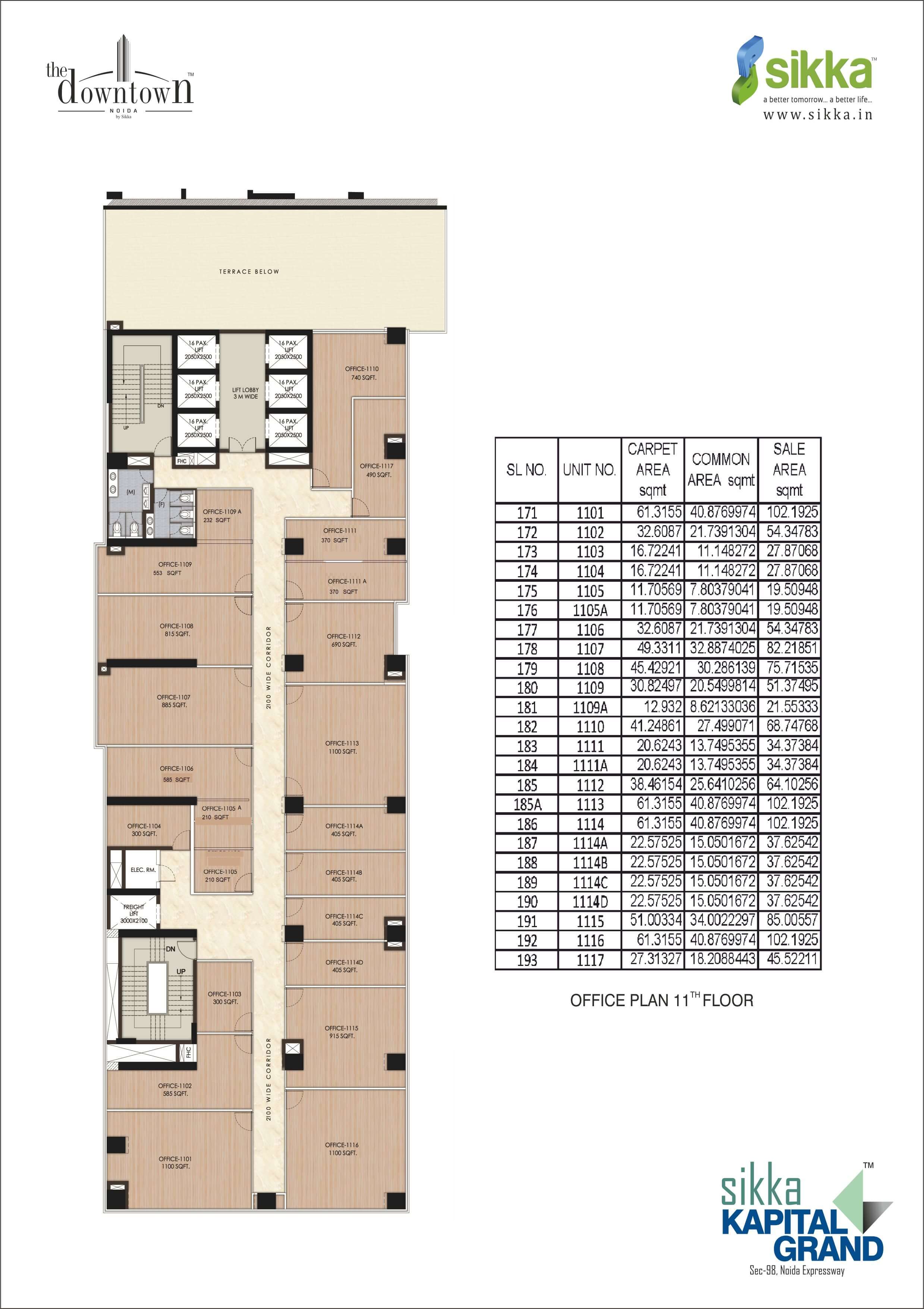 Kapital Grand - Office Plan 11th Floor